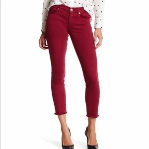 NWOT!! True Religion Casey Super Skinny Crop -Wine